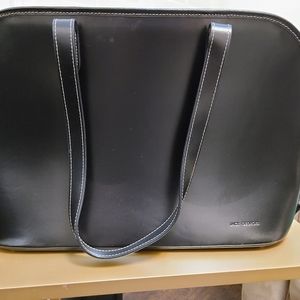 Jack Georges Black Leather tote